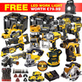DEWALT 18V XR 13-Piece Power Tool Combo Kit with 3 x 5.0Ah Batteries, Accessories & Toughsystem (DCKT4T13WLF)