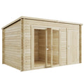BillyOh Tianna Log Cabin Summer House 14 x 8 ft with Side Shed