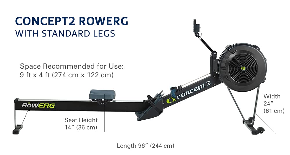 Concept2 RowErg Rowing Machine with PM5 Monitor, Standard Legs – view 5