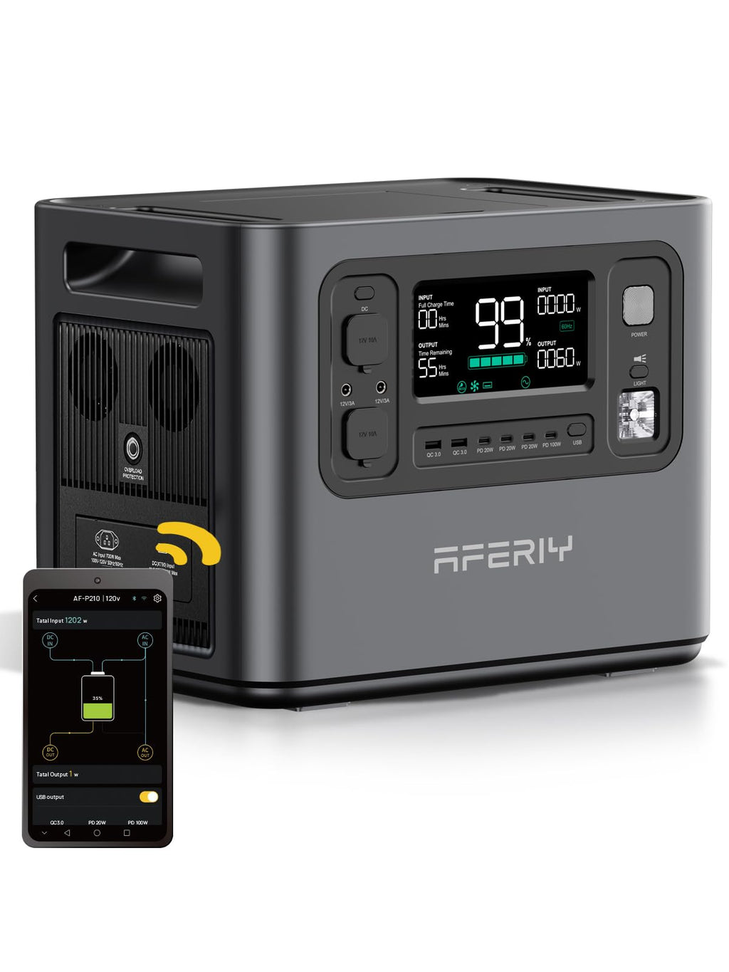 AFERIY P210 Portable Power Station 2048Wh 2400W