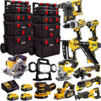 DEWALT 18V 13-Piece Power Tool Combo Kit with 3 x 5.0Ah Batteries & Trolley Toolbox