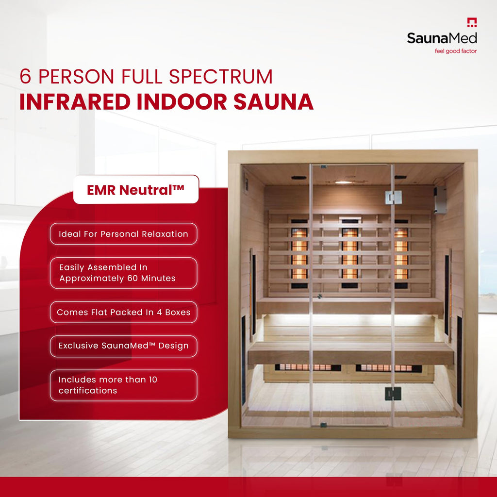 SaunaMed Full Spectrum Infrared Sauna, 6 Person – view 2