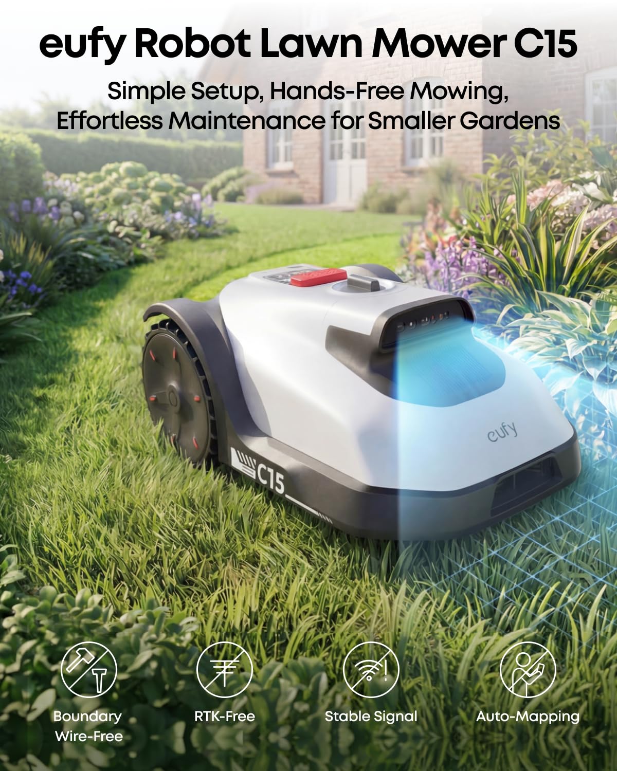 eufy C15 Robot Lawn Mower Wire-Free with Garage – view 2