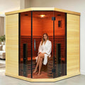 AURGOD Corner Hybrid Sauna, 3 Person