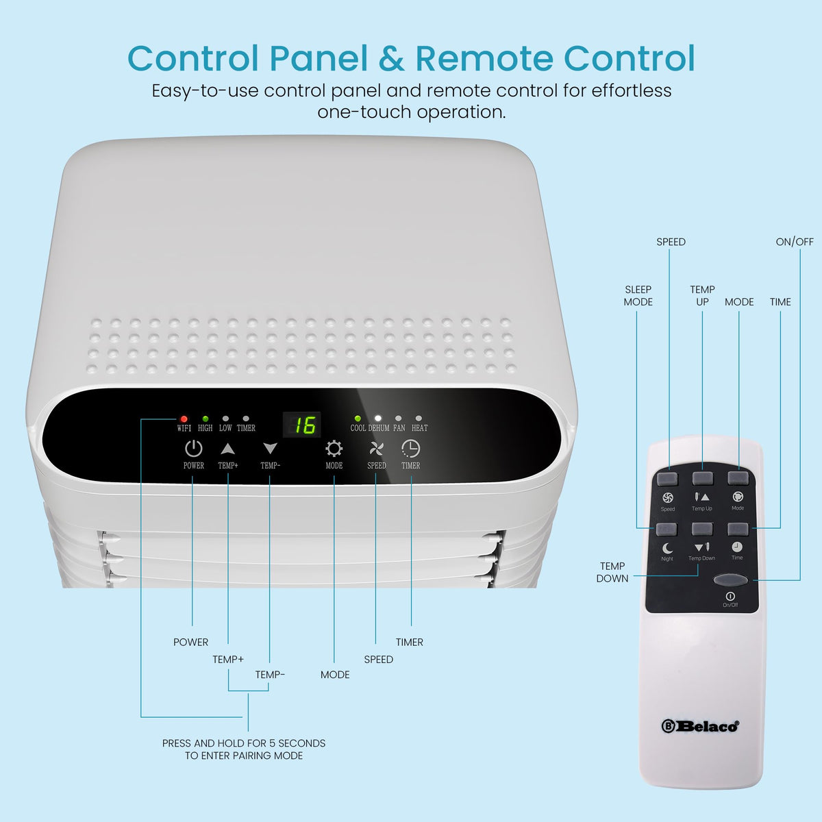 Belaco 9000 BTU Portable Air Conditioner with Smart Wi-Fi – view 8