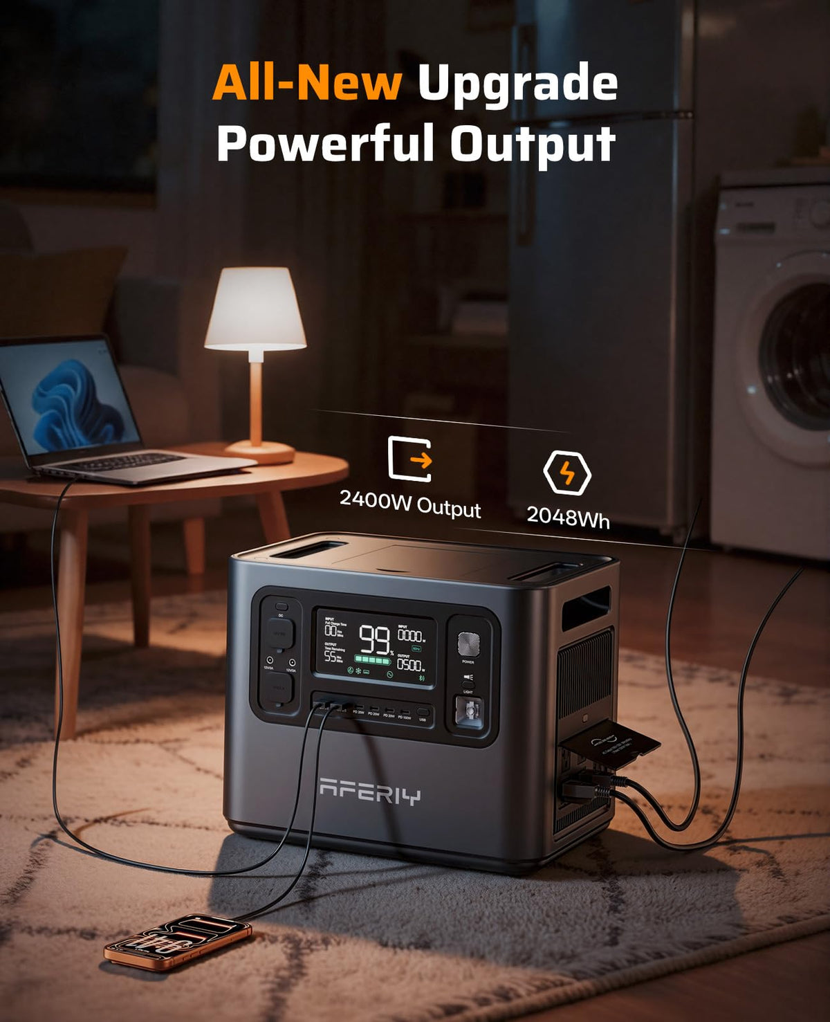 AFERIY P210 Portable Power Station 2048Wh 2400W – view 3