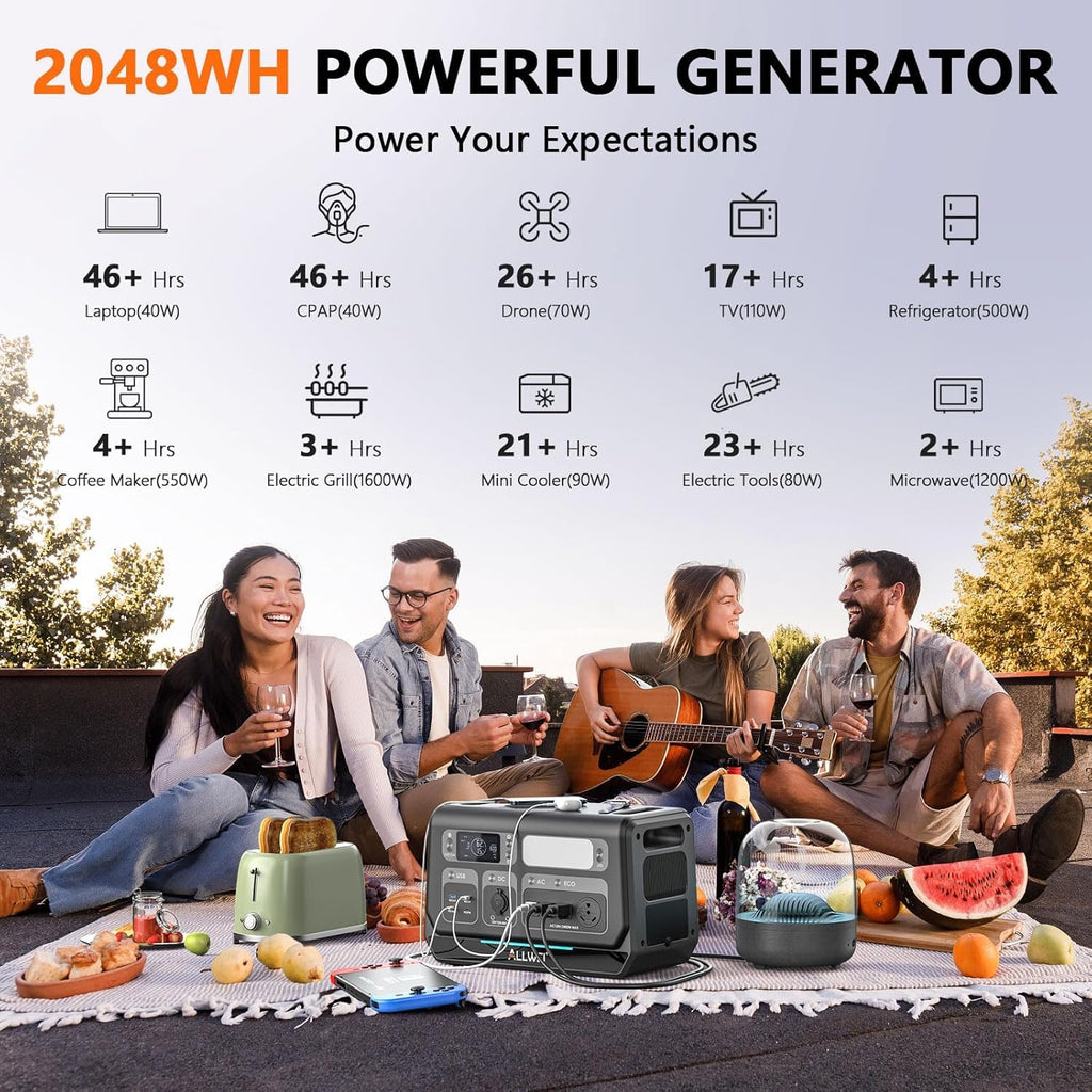 ALLWEI Portable Power Station 2048Wh 2400W (4800W Peak) – view 7