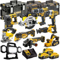 DEWALT 18V XR 10-Piece Power Tool Combo Kit with 3 x 5.0Ah Batteries & Toughsystem Box (DCKT4T10P13)