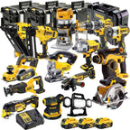 DEWALT 18V XR 15-Piece Power Tool Combo Kit with 3 x 5.0Ah Batteries, Charger & TSTAK Boxes (DCKT4T15B4)