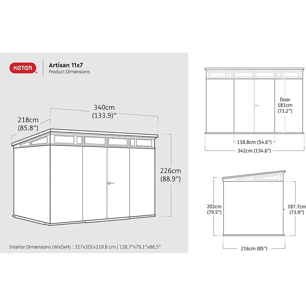 Keter Artisan 11 x 7 ft Plastic Shed – view 9