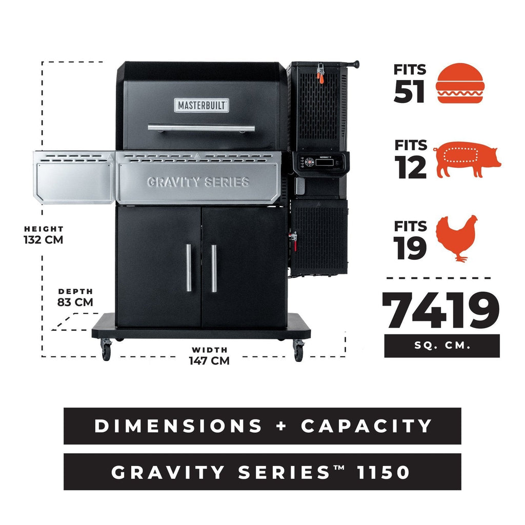 Masterbuilt Gravity Series 1150 Charcoal BBQ & Smoker – view 5