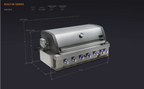 Mont Alpi 805 Built-In Gas BBQ – view 3