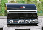 Whistler Built-In Gas BBQ, 4 Burner, Black – view 3