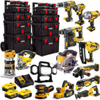 DEWALT 18V 14-Piece Power Tool Combo Kit with 3 x 5.0Ah Batteries & Trolley Toolbox