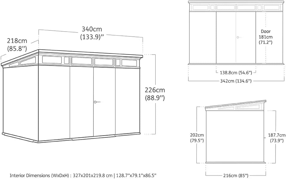 Keter Cortina 11 x 7 ft Plastic Shed – view 3