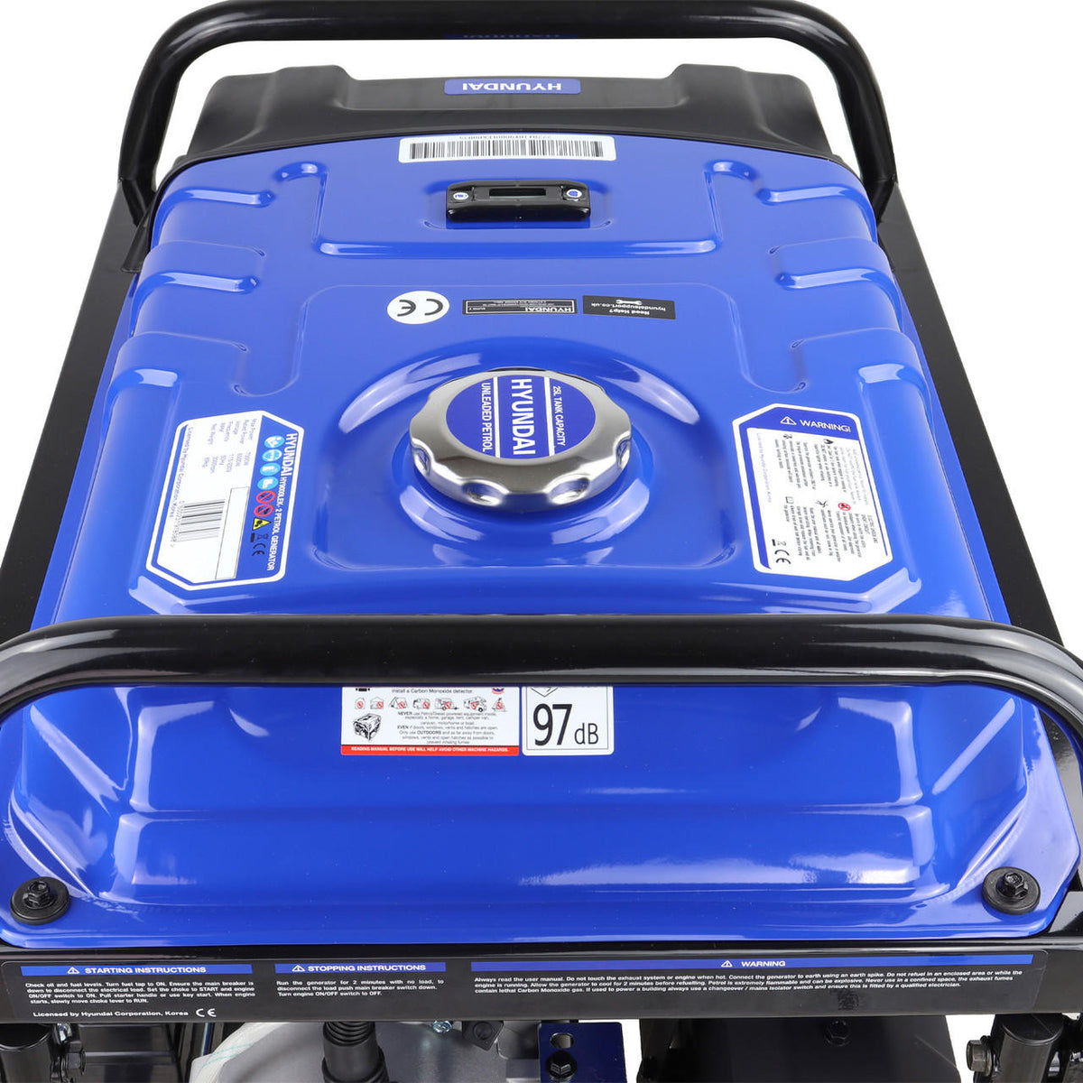 Hyundai HY9000LEK-2 Petrol Site Generator 7kW – view 2