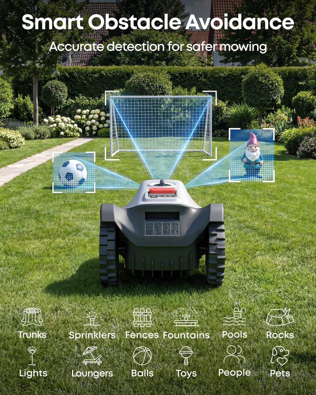 Wire-Free Robot Lawn Mower with AI Vision for Gardens up to 500 m² – view 5