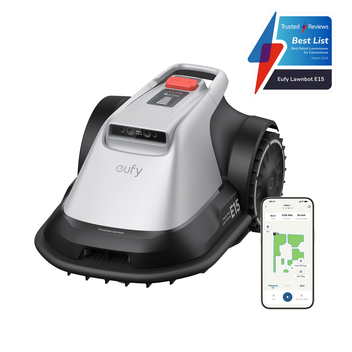Wire-Free Robot Lawn Mower with Vision Navigation for Gardens up to 800 m²