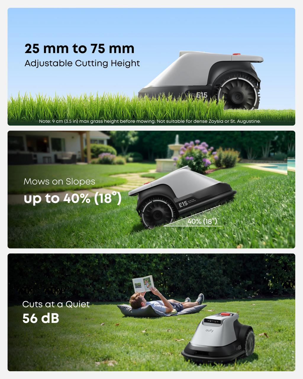 Wire-Free Robot Lawn Mower with Vision Navigation for Gardens up to 800 m² – view 3