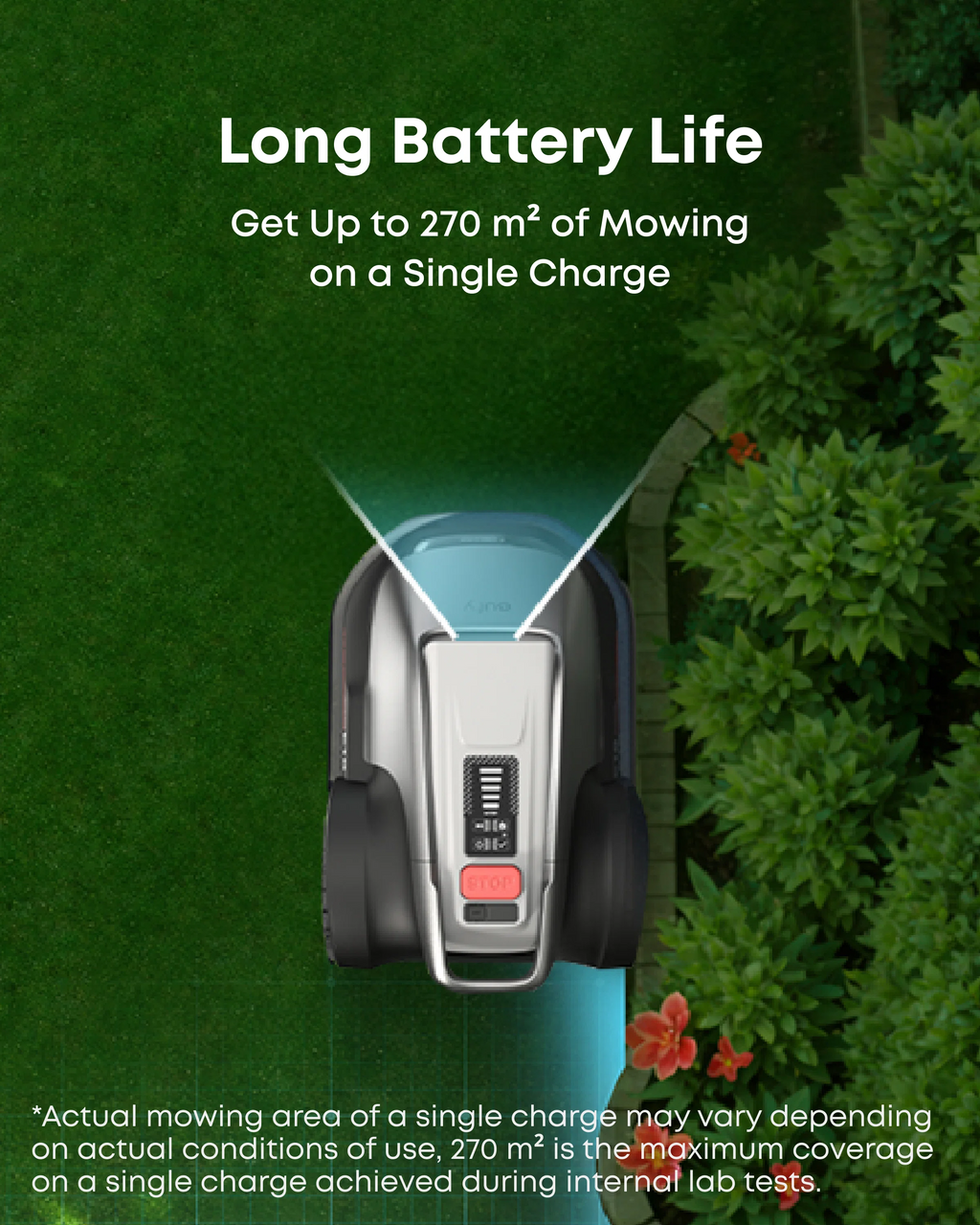 Wire-Free Robot Lawn Mower with Vision Navigation for Gardens up to 800 m² – view 8