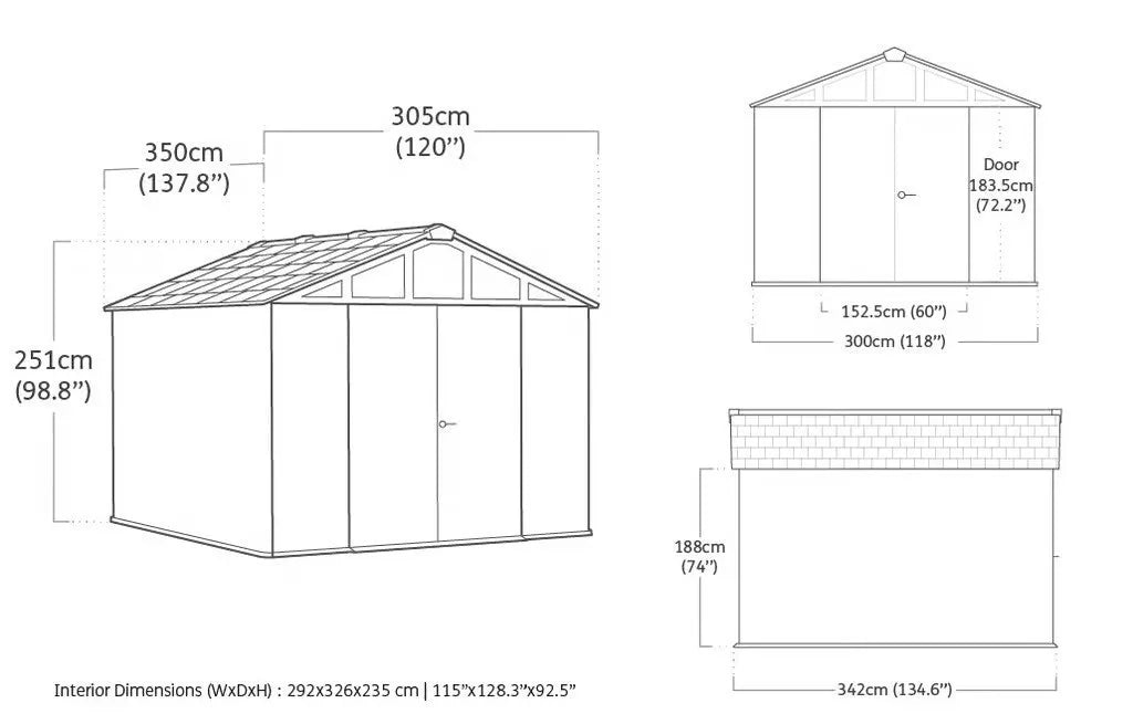 Keter Stronghold 10 x 11.5 ft Plastic Shed – view 5